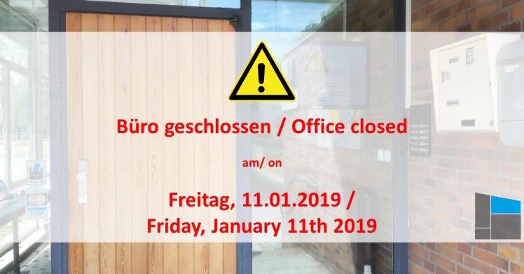 Office closed on Friday, January 11th