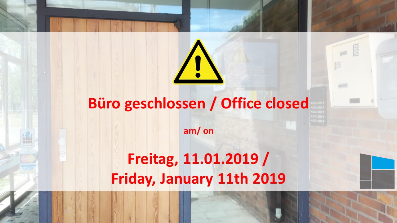 Office closed on Friday, January 11th