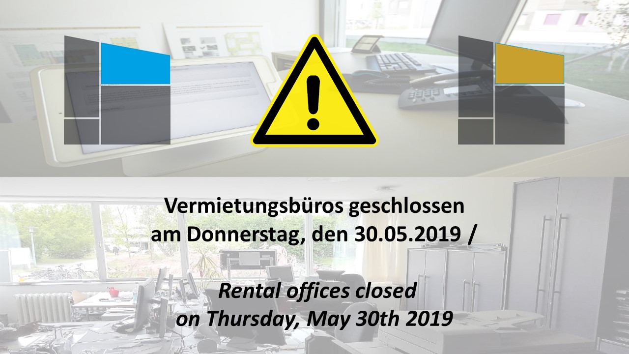 Office closed on Thursday, May 30th (Ascension Day) 1